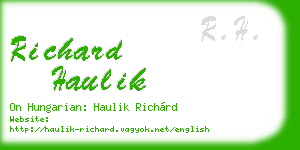 richard haulik business card
