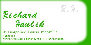 richard haulik business card